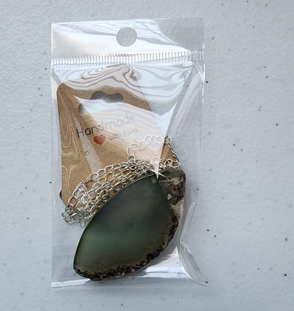 Natural Agate Crystal Necklace