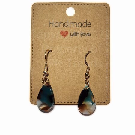 Multicolor Waterdrop Earrings #GoldFrenchloopearrings #loopearrings