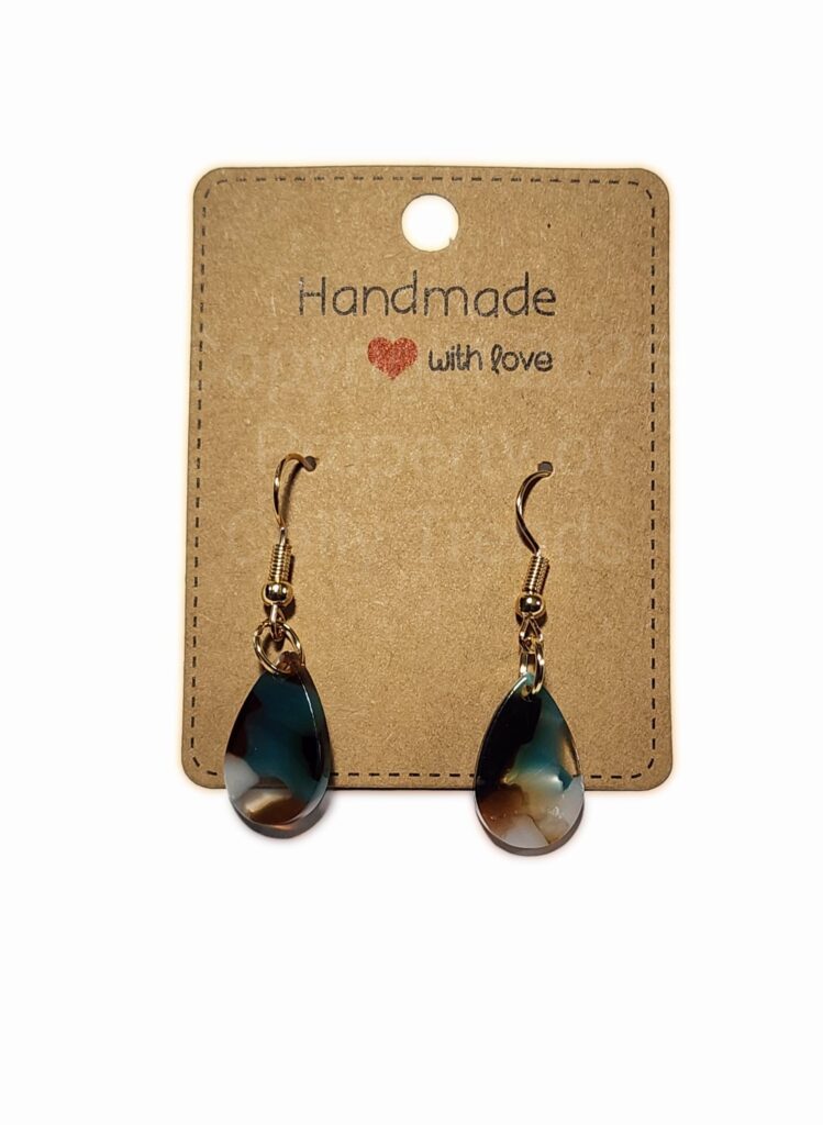 Multicolor Waterdrop Earrings #GoldFrenchloopearrings #loopearrings