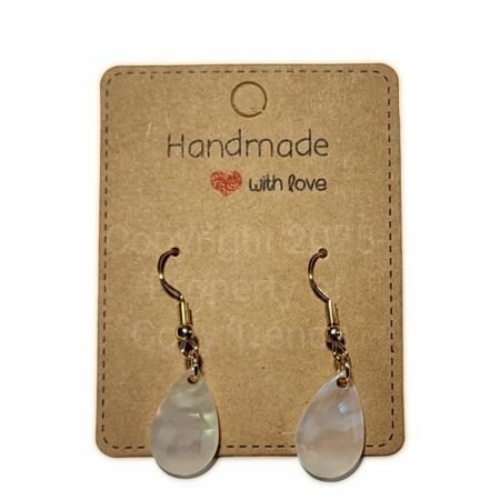 White Multicolored Waterdrop Earrings